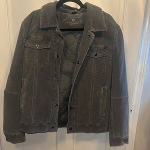 NWOT Kenneth Cole Men’s medium dark slate blueish gray corduroy thick jacket